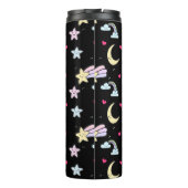 Bouteilles Isothermes Lune, étoiles et nuages Motif sur noir (Dos)