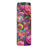 Bouteilles Isothermes Lunettes de soleil à fleurs de lama vives (Dos)