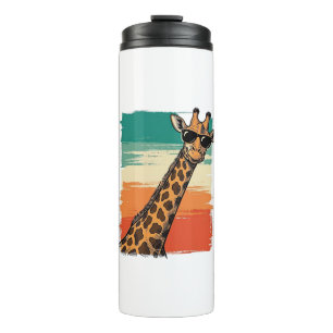Bouteilles Isothermes Lunettes de soleil girafe cool Chemise vintage cou
