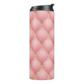 Bouteilles Isothermes Luxe Blush Rose Rose Or Diamond Motif Tufted (Tourné sur la gauche)