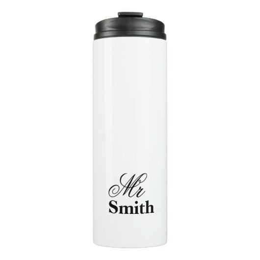 Bouteilles Isothermes M. Smith Name White Black des textes de (Devant)