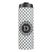 Bouteilles Isothermes Machine à coudre Motif avec Monogramme ・ Artisanat (Devant)