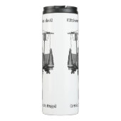 Bouteilles Isothermes Machine à Tricot à circulaire de dessin antique (Dos)