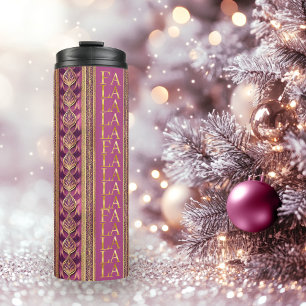 Bouteilles Isothermes Magenta Gold Fa Noël La La Motif#27 ID1009