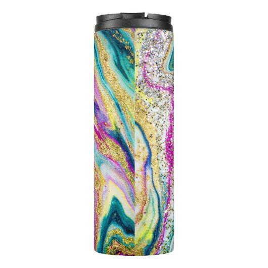 Bouteilles Isothermes Magic Marbling : Metallic Paint Design. (Dos)