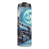 Bouteilles Isothermes Magical Blue Christmas Train Moonlit Scene (Devant)