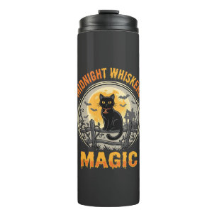 Bouteilles Isothermes Magie de Lune de Chat Noir d'Halloween