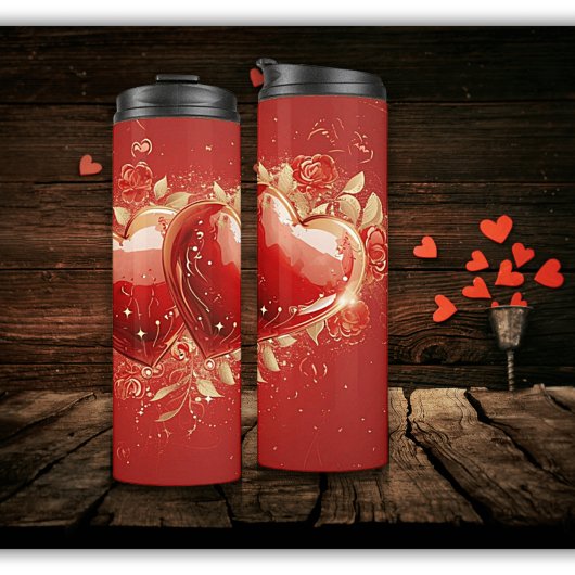 Bouteilles Isothermes Magnifique 3-D Coeurs Aimer Tumbler Thermique