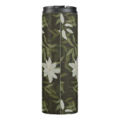 Bouteilles Isothermes Magnolia et feuilles verts sur noir (Dos)