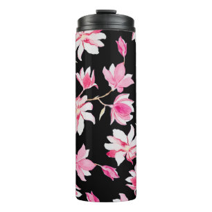 Bouteilles Isothermes Magnolia romantique : Aquarelle noire