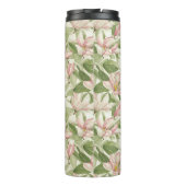 Bouteilles Isothermes Magnolias vintage rose et blanc (Dos)