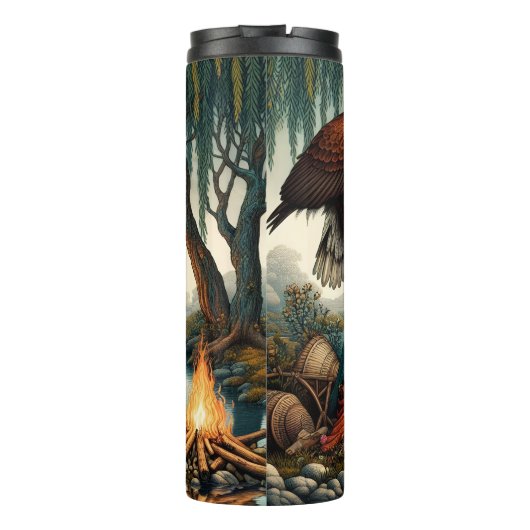 Bouteilles Isothermes Maiden Amérindien, Aigle, Calme Riverside (Dos)