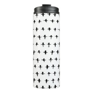 Bouteilles Isothermes Main de croix noires dessinée géométrique