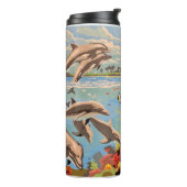 Bouteilles Isothermes Main Painted by Number | Dolphins | (Tourné sur la gauche)