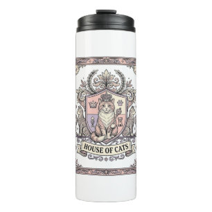 Bouteilles Isothermes Maison de chats Blason de chat Armoiries Vintage