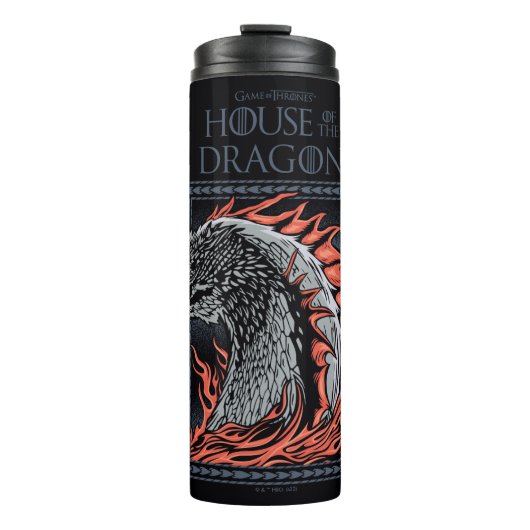 Bouteilles Isothermes MAISON DU DRAGON | Profil de dragon en flammes (Devant)
