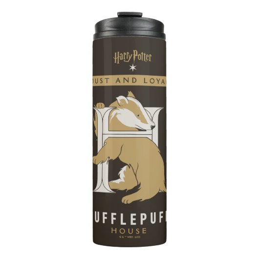 Bouteilles Isothermes Maison HUFFLEPUFF™ Juste Et Loyale (Devant)
