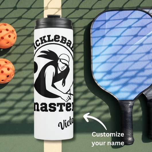 Bouteilles Isothermes Maîtresse de Jeu de Pickleball sur Mesure