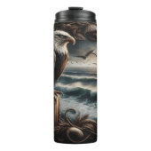 Bouteilles Isothermes Majestic Aigle Perché Cadre océanique (Devant)