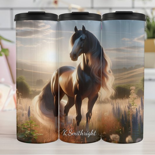 Bouteilles Isothermes Majestic Horse Golden Field Sunset