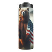 Bouteilles Isothermes Majestic Ours Patriotisme Design forestier (Devant)