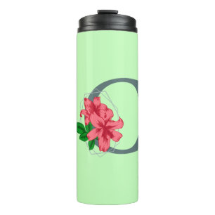 Bouteilles Isothermes Majuscule C monogramme floral