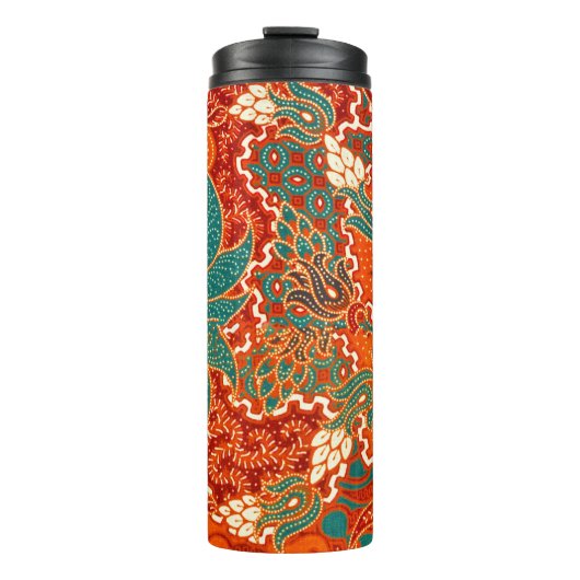 Bouteilles Isothermes Malaysian Batik : Beau Motif d'art. (Devant)