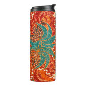 Bouteilles Isothermes Malaysian Batik : Beau Motif d'art. (Tourné sur la gauche)