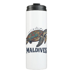 Bouteilles Isothermes Maldives Vintage Tortue de Mer Voyage Chemise Desi
