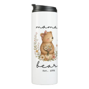 Bouteilles Isothermes Mama Bear pour maman Fête des Mères Anniversaire
