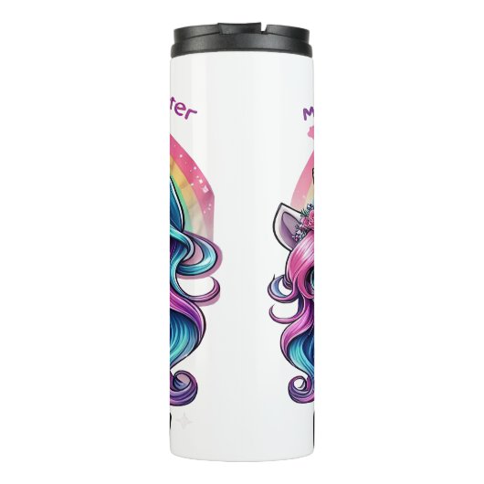 Bouteilles Isothermes Mamacorn : Unicorn Maman, Fille Amour (Dos)