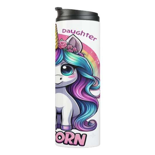 Bouteilles Isothermes Mamacorn : Unicorn Maman, Fille Amour (Tourné sur la droite)