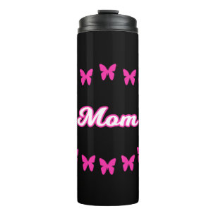 Bouteilles Isothermes Maman avec de jolis papillons roses
