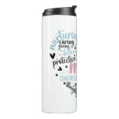 Bouteilles Isothermes Maman Coeur Aimant Soigner Doux Doux (Tourné sur la gauche)