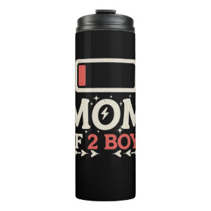 Bouteilles Isothermes Maman de 2 garçons batterie faible Maman drôle