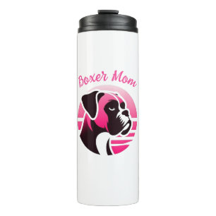 Bouteilles Isothermes Maman de chien de boxe en rose