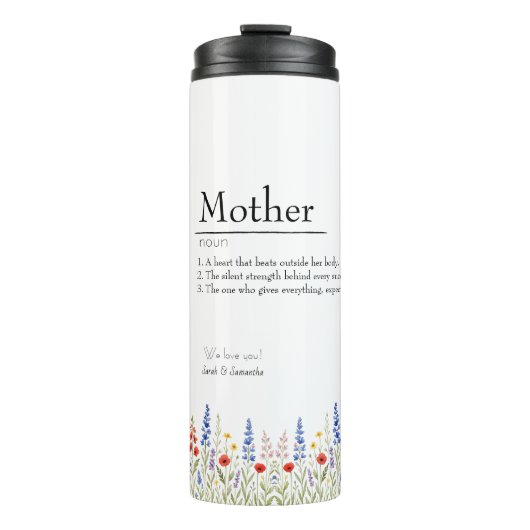 Bouteilles Isothermes Maman fleur sauvage - Meilleure maman toujours cad (Devant)