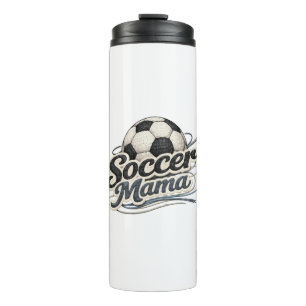 Bouteilles Isothermes Maman footballeuse Tasse de voyage – Cadeau de mam