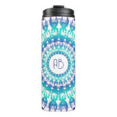 Bouteilles Isothermes Mandala à fleurs ethniques.monogramme (Devant)