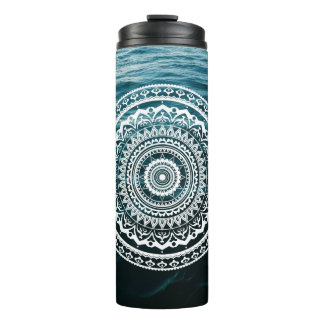 Bouteilles Isothermes Mandala Blanc Laissez la mer vous libérer