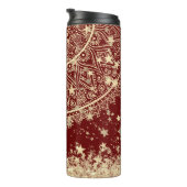 Bouteilles Isothermes Mandala Enchanteur personnalisé avec étoiles d'or (Tourné sur la droite)