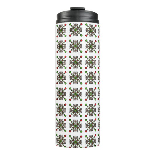 Bouteilles Isothermes Mandala Flocon de Noël de Noël (Devant)