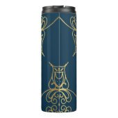 Bouteilles Isothermes Mandala Gold Damask Patte & Monogramme (Dos)