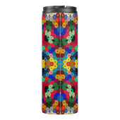 Bouteilles Isothermes Mandala Hexagonal Bleu Jaune Rouge et Vert (Dos)