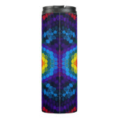 Bouteilles Isothermes Mandala Hexagonal Rouge Jaune et Bleu (Dos)