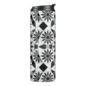 Bouteilles Isothermes Mandala Motif, noir, blanc et gris (Tourné sur la gauche)