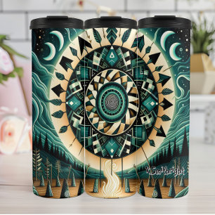 Bouteilles Isothermes Mandala mystique de la Lune de Soleil Tribale