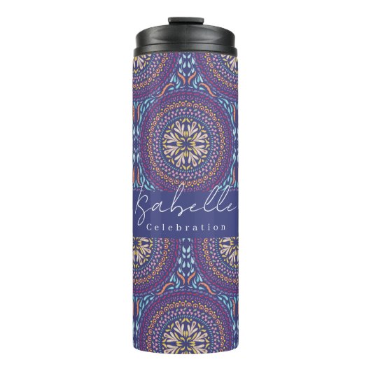 Bouteilles Isothermes Mandala Purple (Devant)
