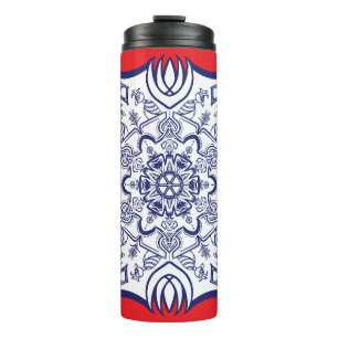 Bouteilles Isothermes Mandel Bleu & Blanc Avec Créatures Tumble Thermiqu