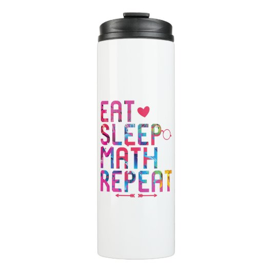Bouteilles Isothermes Mangez des mathématiques du sommeil Répétez des ma (Devant)
